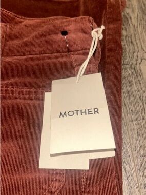 MOTHER Corduroy Trousers in Rusty Terracotta